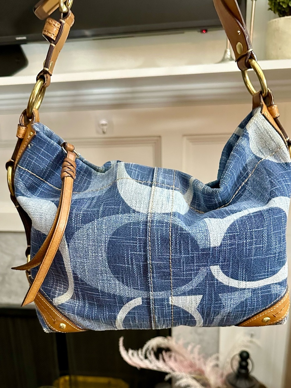 Coach Denim Carly Medium 12197 no hang tag